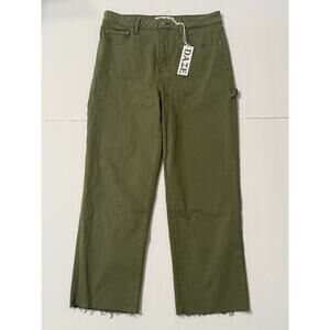 Daze Denim Sundaze Utility Crop Jeans/Pants, Olive Green, Size 29